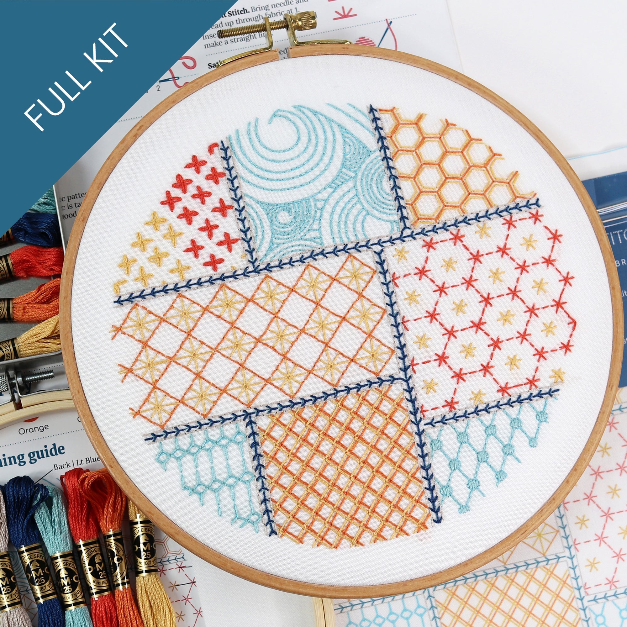 Patchwork Embroidery Kit - Stitched Stories